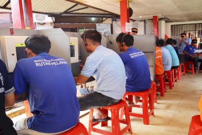 Wartelsuspas Rutan Pelaihari Obati Kerinduan Warga Binaan