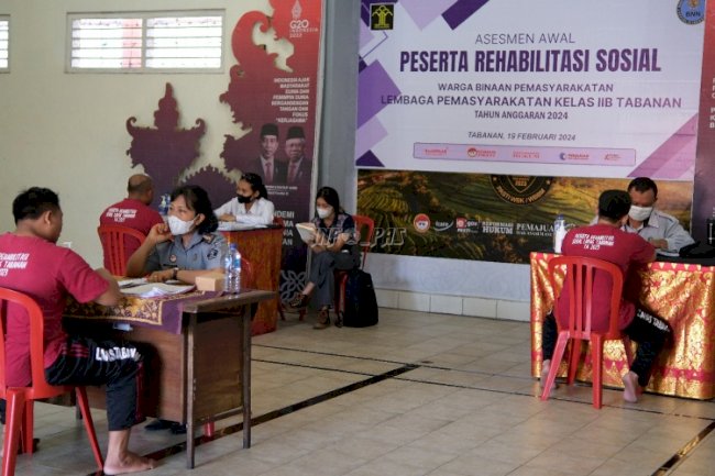 Lapas Tabanan dan BNNK Badung Gelar Tes Urine dan Asesmen bagi Peserta Rehabilitasi