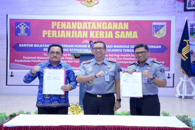 Kanwil Kemenkumham Sulteng Teken PKS Pelatihan Jasa dan Tata Boga dengan Dinkes Prov. Sulteng 