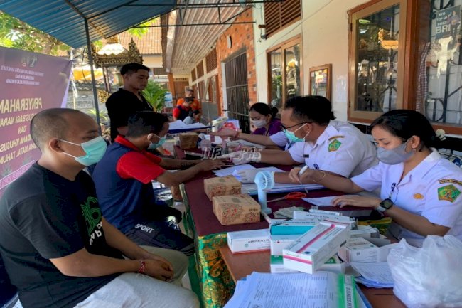 Rutan Negara Gandeng Puskesmas I Negara Cek Kesehatan Warga Binaan