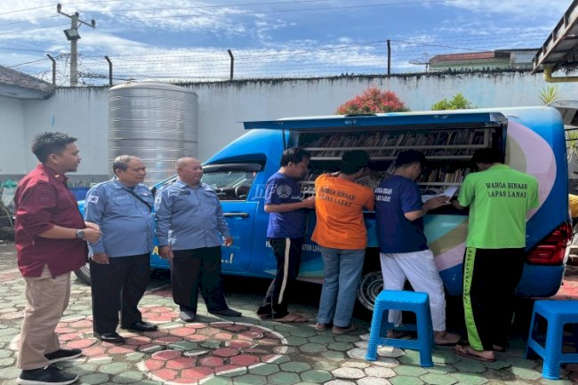 Lapas Lahat Fasilitasi Perpustakaan Keliling bagi Warga Binaan