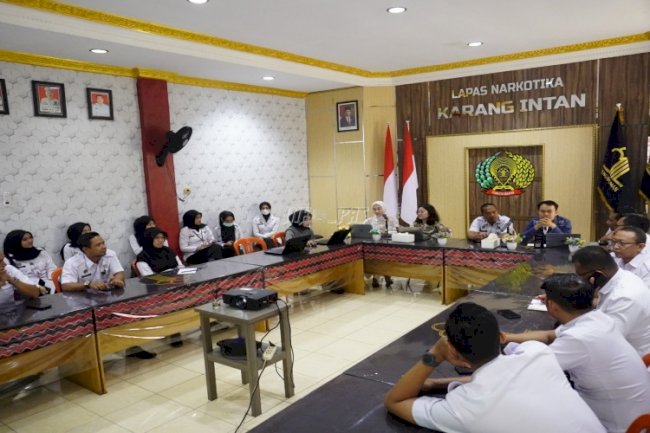 Lapas Narkotika Karang Intan Kedatangan Tim Monitoring Pembinaan Kepegawaian dari Biro SDM