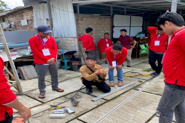  Bapas Pangkalpinang Bimbing Klien dengan Pelatihan Konstruksi Baja Ringan