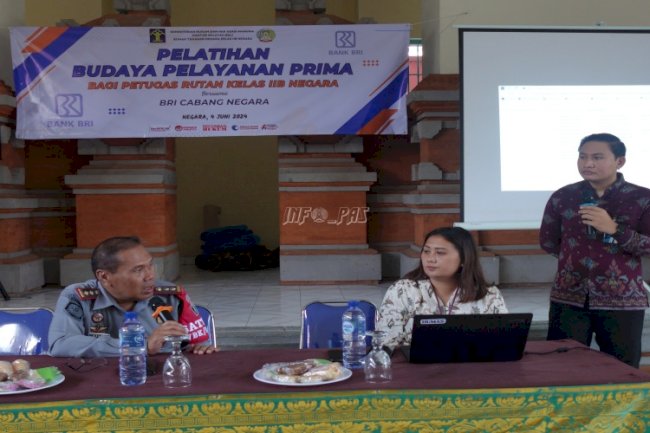 Rutan Negara Gandeng BRI KC Negara Laksanakan Pelatihan Budaya Pelayanan Prima