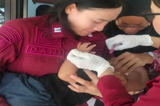 Lapas Perempuan Palu Jaga Kesehatan Anak Warga Binaan dengan Imunisasi