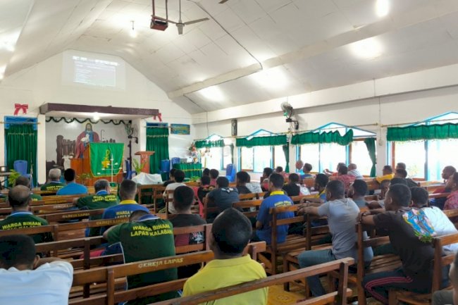 Warga Binaan Nasrani Lapas Kalabahi Jalani Ibadah Virtual 