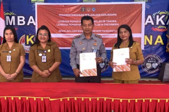 Tingkatkan Pelayanan Publik Berbasis HAM, Lapas Tahuna Sepakati PKS dengan SLB Negeri Manganitu