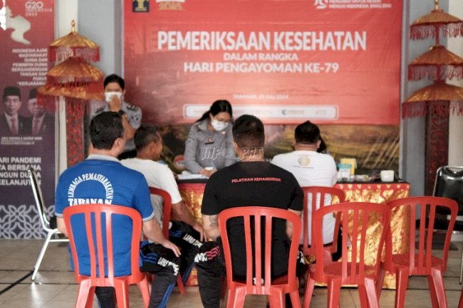 Rangkaian Hari Pengayoman, Lapas Tabanan Gelar Pemeriksaan Kesehatan