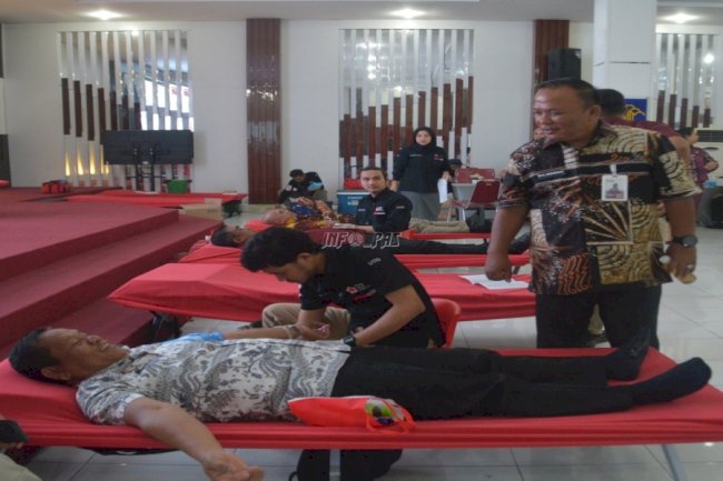 Peduli Sesama, Petugas Lapas Medan Donorkan Darah Peringatan Hari Pengayoman