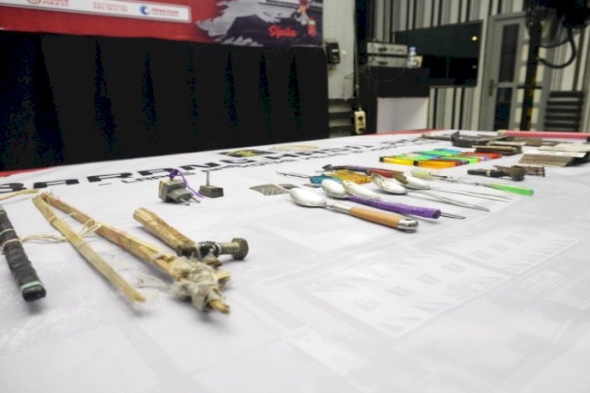 Komitmen P4GN & PN, Lapas Narkotika Karang Intan Gelar Razia Gabungan