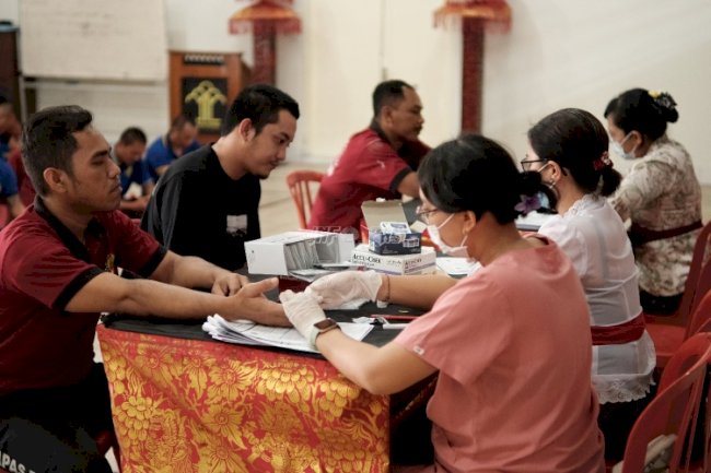 Antisipasi Bahaya HIV/AIDS, Warga Binaan Lapas Tabanan Dites VCT