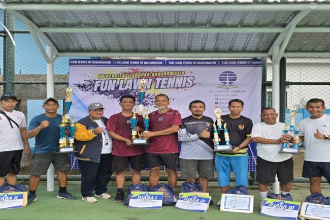 PTP Lapas Narkotika Karang Intan Juarai Fun Lawn Tennis Universitas Terbuka Banjarmasin