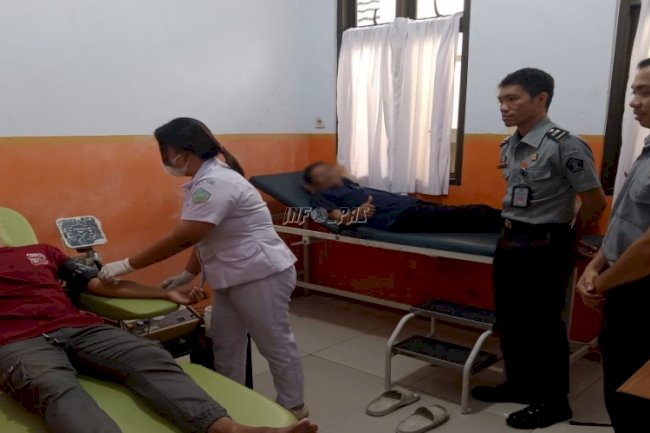 Peduli Sesama, Warga Binaan Lapas Tahuna Sukarela Donorkan Darah