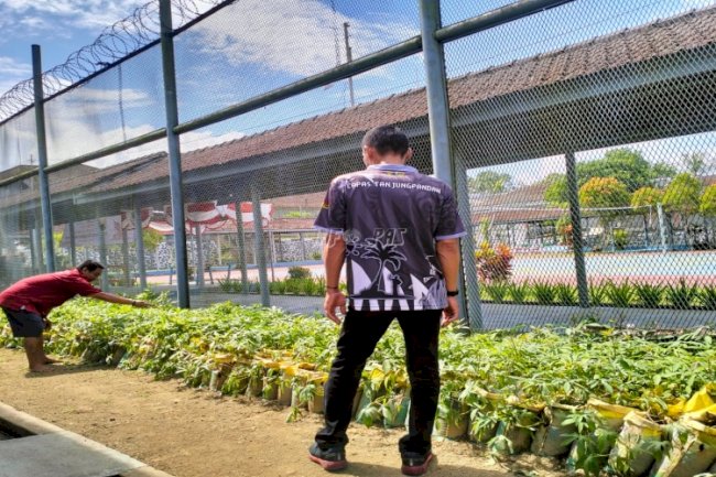 Manfaatkan Karung Hingga Kain Bekas, Lapas Tanjungpandan Jadikan Blok Hunian Hijau dan Produktif