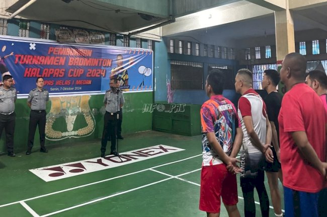 Lapas Medan Gelar Turnamen Bulutangkis 'Kalapas Cup'