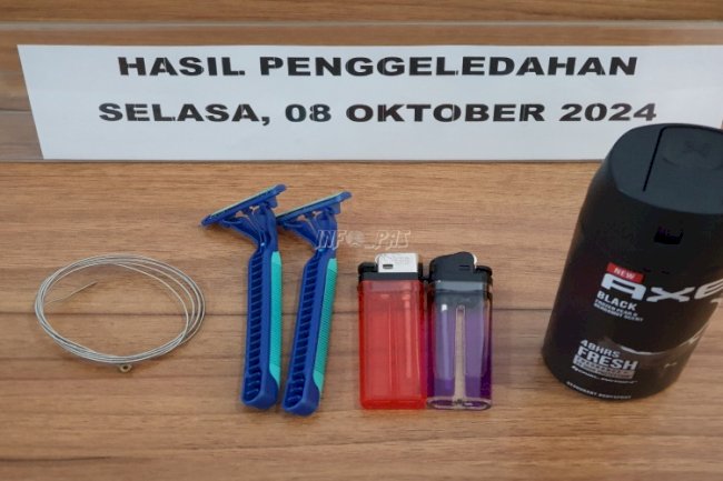 Geledah Kamar Warga Binaan, Petugas Lapas Tabanan Amankan Beberapa Barang