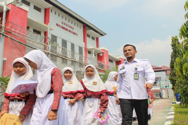 Edukasi Nilai-nilai Pancasila, Lapas Cilegon Sambut Kunjungan SDN Cilegon 01