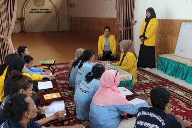 Warga Binaan Lapas Perempuan Palembang Belajar Baca Tulis Bersama Mahasiswa Unsri