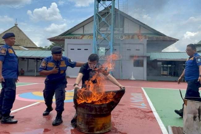 Gandeng BPBD Kubu Raya, Rutan Pontianak Gelar Pelatihan Penanganan Kebakaran