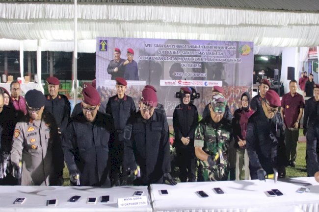 Wujudkan Pemasyarakatan Bersih dan Aman, Lapas Cipinang Berkomitmen Zero Halinar 