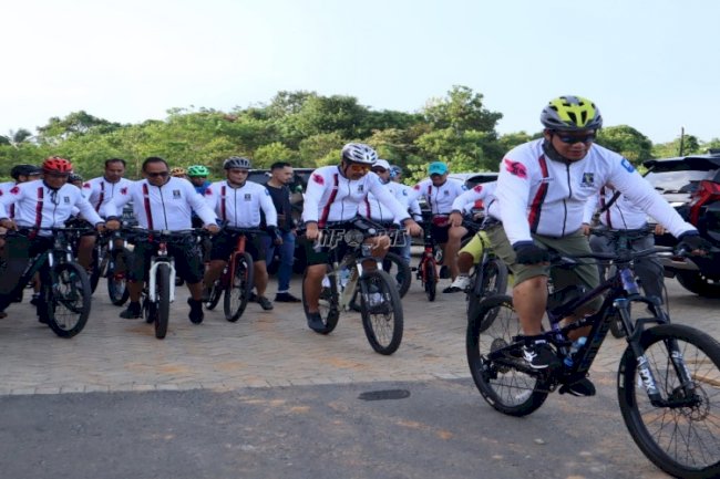 Rutan Pelaihari Sukses Jadi Tuan Rumah Gowes Kanwil Kemenkumham Kalsel