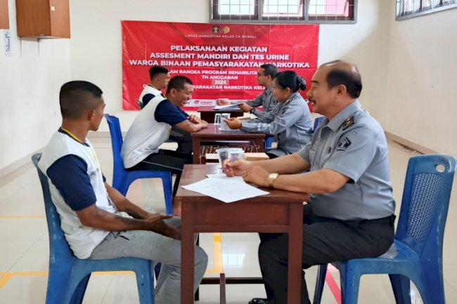 Lapas Narkotika Bangli Gelar Tes Urine dan Asesmen Akhir bagi Warga Binaan Peserta Rehabilitasi
