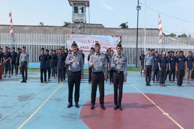 Petugas dan Warga Binaan Lapas Pangkalpinang Berikrar Zero Halinar
