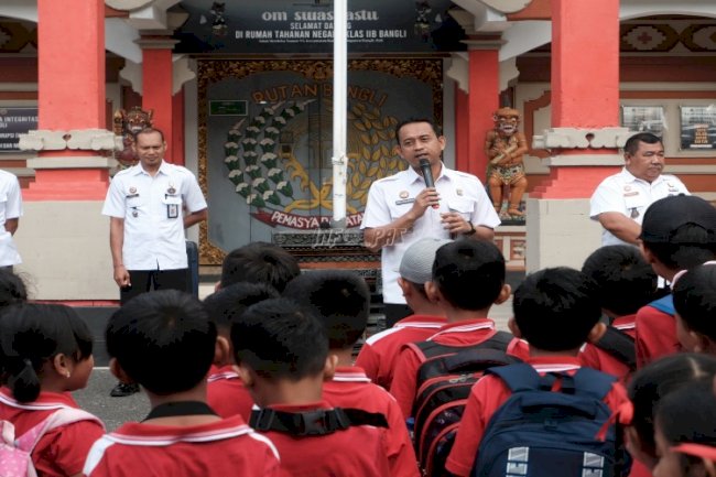 Rutan Bangli Sambut Kunjungan Siswa SD Negeri 2 Kawan