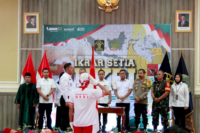 Gelorakan Semangat Cinta Tanah Air,  Warga Binaan Lapas Khusus Gunung Sindur Ikrar Setia NKRI