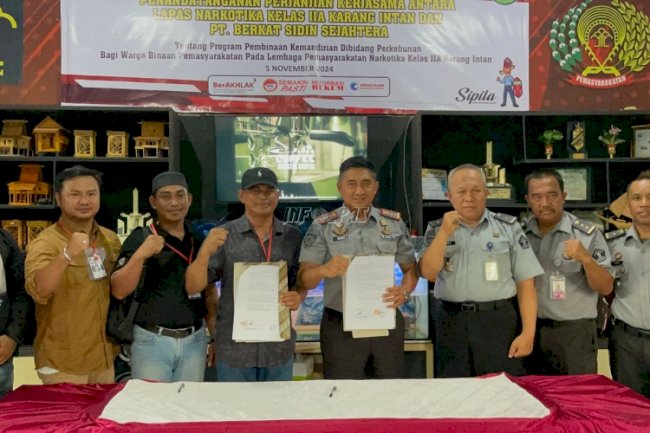 Dukung Ketahanan Pangan Nasional, Lapas Narkotika Karang Intan Gandeng PT Berkat Sidin Sejahtera 