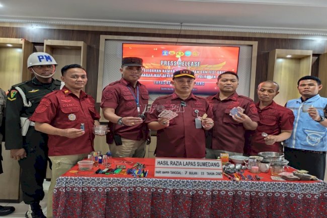 Gandeng APH, Lapas Sumedang Gelar Operasi Bersama Berantas Benda Terlarang