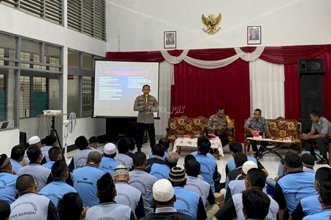Rutan Barabai Gandeng Polres Hulu Sungai Tengah Sosialisasikan Bahaya Judi Online
