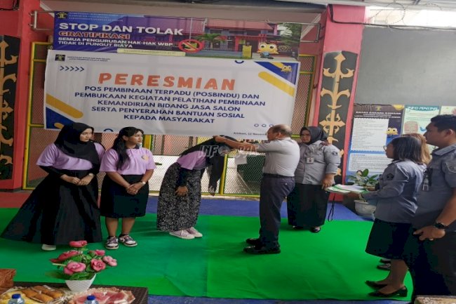Lapas Perempuan Ambon Buka Pelatihan Jasa Salon dan Bagikan Bantuan Sembako