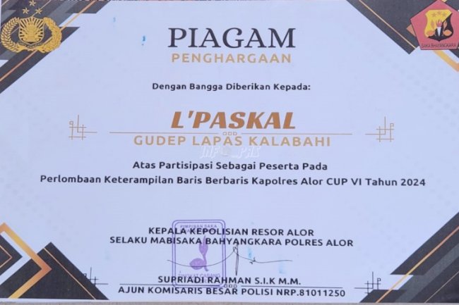 Pramuka Warga Binaan Lapas Kalabahi Sabet 11 Piagam di LKBB Kapolres Cup VI
