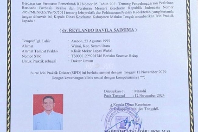 Terima SIPD dari Dinkes Maluku Tengah, Momen Spesial Lapas Wahai Peringati Hari Kesehatan Nasional 2024