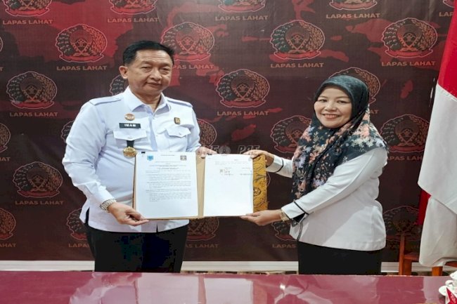 Fasilitasi Pendidikan Warga Binaan, Lapas Lahat Sepakati PKS dengan SPNF SKB Kab. Lahat