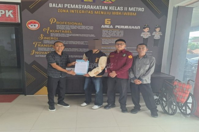 Bapas Metro Terima Klien Anak yang Selesai Jalani Pidana Pelatihan Kerja
