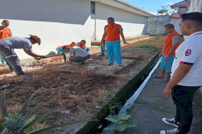 Wujudkan Swasembada Pangan, Rutan Ambon Manfaatkan Branggang untuk Bercocok Tanam