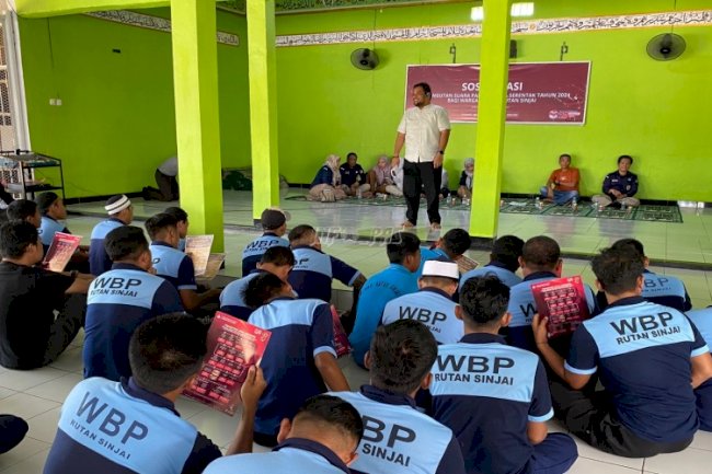 Pastikan Hak Pilih Warga Binaan, Rutan Sinjai Gandeng KPU Sinjai Sosialisasikan Pilkada 2024