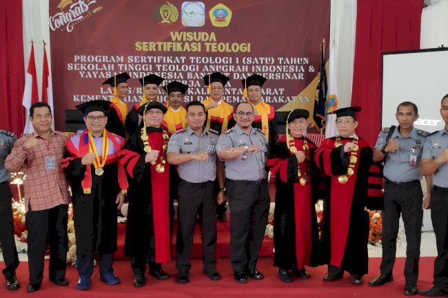 Lima Warga Binaan Rutan Pontianak Diwisuda Sertifikasi Teologi