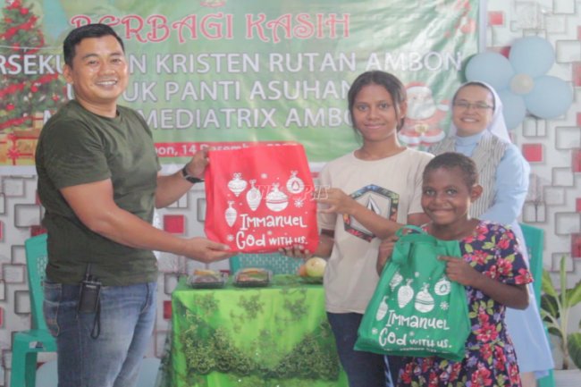 Persekutuan Kristen Rutan Ambon Berbagi Kasih dengan Panti Asuhan Maria Mediatrix 