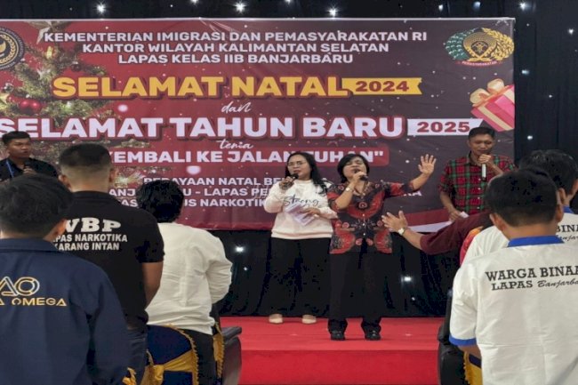 Kembali ke Jalan Tuhan, Lapas Banjarbaru Gelar Kebaktian Natal Warga Binaan  