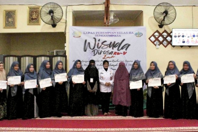113 Warga Binaan Lapas Perempuan Sungguminasa Lulus Program Dirosa Ke-5