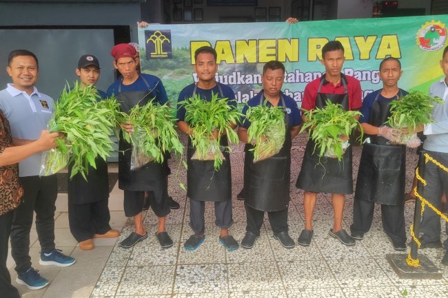 Lapas Cipinang Panen Urban Farming, Tambah Menu Sehat bagi Warga Binaan 