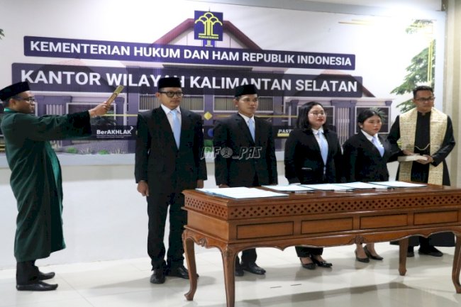 Empat Pejabat Fungsional Pengelolaan Pengadaan Barang/Jasa Kanwil Ditjenpas Kalsel Dilantik