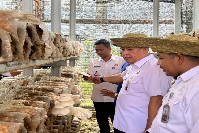 Kakanwil Ditjenpas Kalsel Panen di SAE dan Letakkan Batu Pertama Dimulainya Pelatihan Konstruksi Bangunan