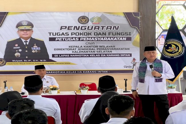 Sambangi  Lapas Narkotika Karang Intan, Kakanwil Ditjenpas Kalsel Tinjau SAE dan Hadiri Peringatan Isra Mikraj