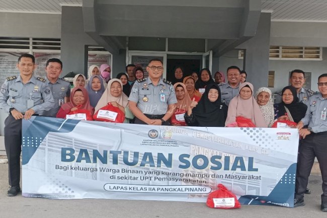 Lapas Pangkalpinang Bagikan Bansos bagi Keluarga Warga Binaan dan Masyarakat Sekitar
