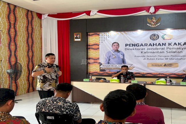 Sambangi Rutan Marabahan, Kakanwil Ditjenpas Kalsel Sampaikan Sejumlah Arahan