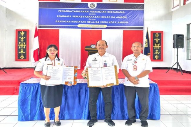 Kalapas Ambon Jalin PKS Pendidkan Warga Binaan dengan SKB Kota Ambon